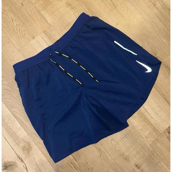 Nike Flex Stride Running Shorts Navy Blue Like New Mens XL 5” Rare - Picture 1 of 5